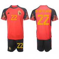 Belgien Charles De Ketelaere #22 Hjemme Trøje Børn VM 2022 Kortærmet (+ Korte bukser)